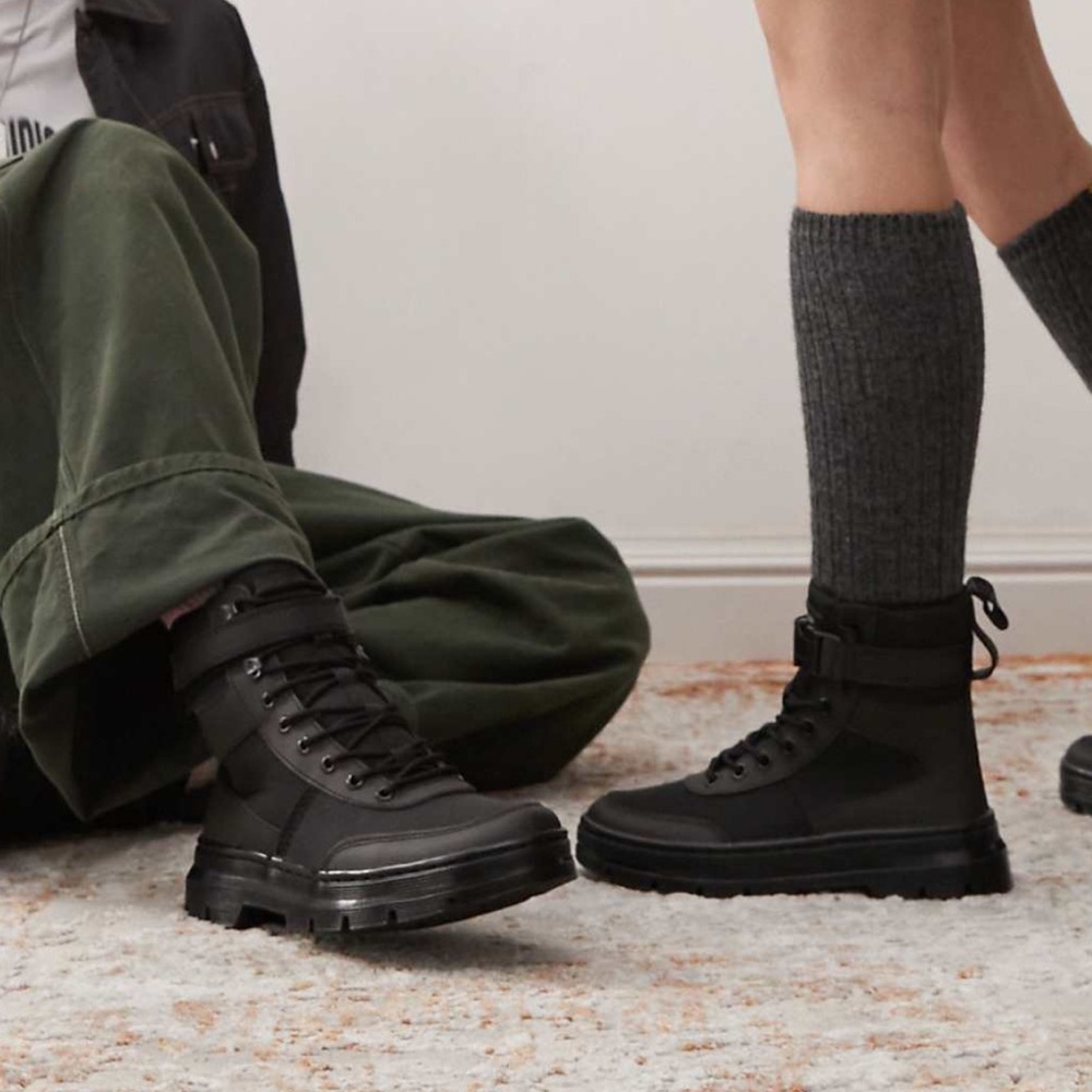 Dr. Martens Black Combs Tech Combat Boots